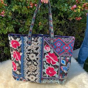 Johnny Was! Embroidered Double Handle Tote